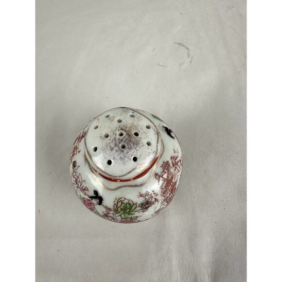 Japanese Antique China Salt and Pepper Shakers Round 1921-1941 - Picture 8 of 10